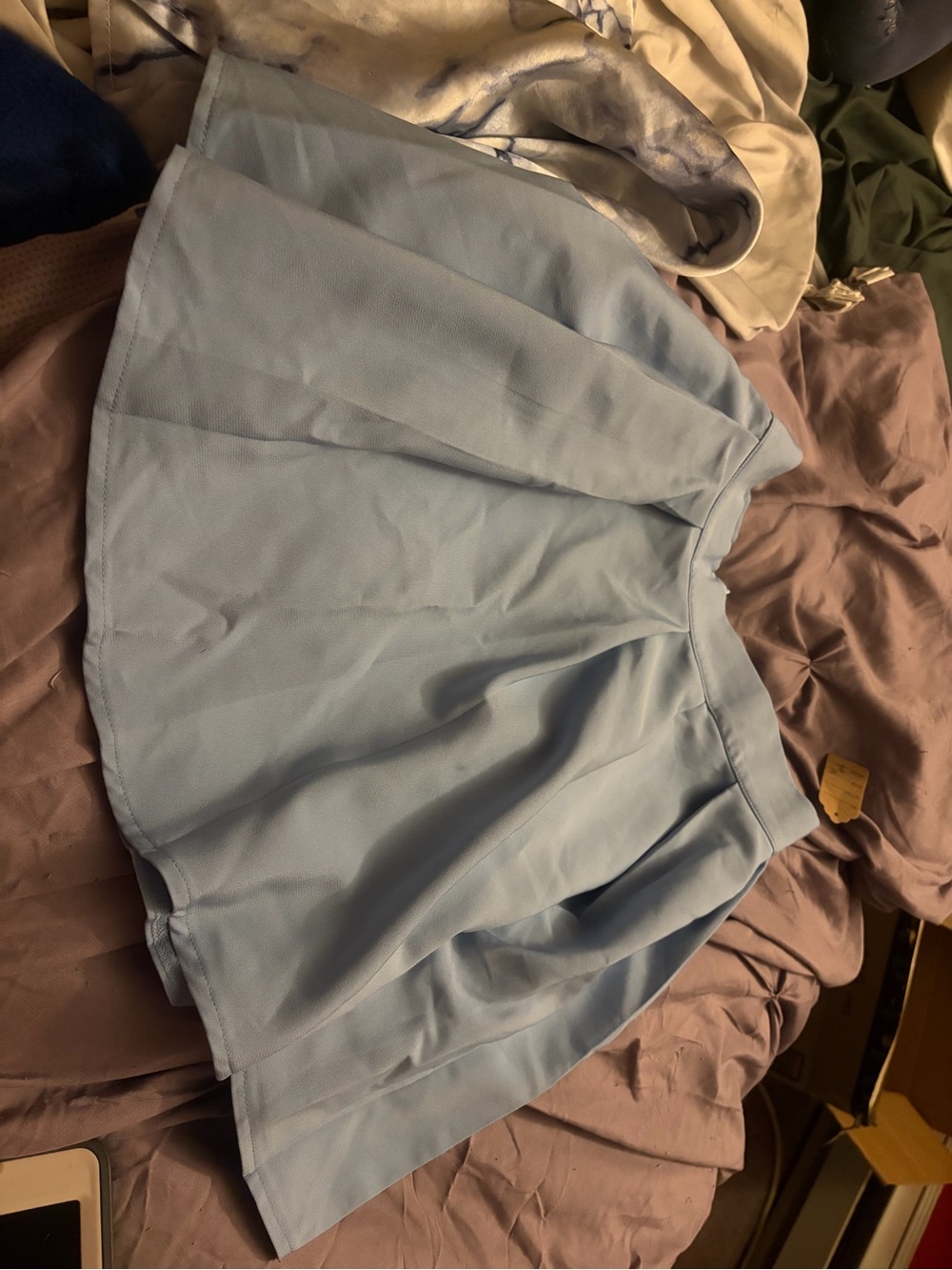 ROMWE Pastel Blue Circle Skirt